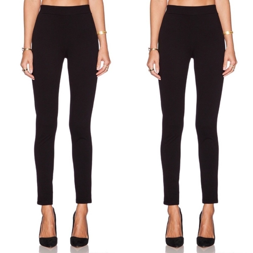 Theory | Leather Hasna Rave Ponte leggings 0T